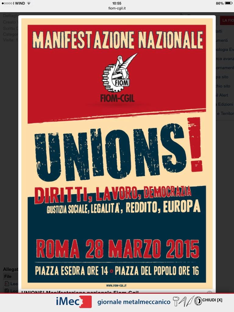 Anche Camusso sabato in piazza con Landini