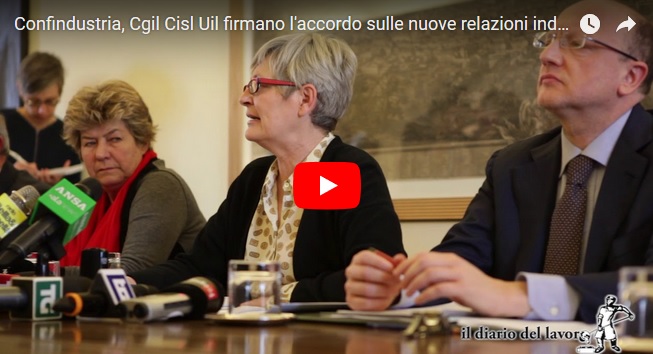 Firmato l’accordo tra Confindustria e sindacati (VIDEO)