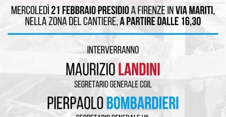 Crollo Firenze, sciopero nazionale di due ore con manifestazioni e presidi in tutta Italia
