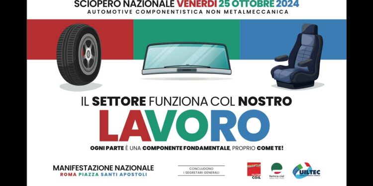 Automotive, il 25 sciopera la componentistica, l’appello dei tre segretari generali di Femca-Cisl, Filctem-Cgil e Uiltec Uil