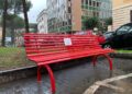 Violenza di genere, Fim, Fiom e Uilm inaugurano la panchina rossa davanti sede Flm