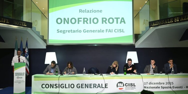 Consiglio generale Fai-Cisl, Rota: “lascio una federazione in salute, con più iscritti, al fianco degli ultimi”