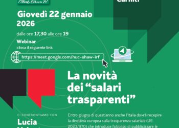 La novità dei “salari trasparenti”, il 22 gennaio un nuovo appuntamento con i dialoghi della Fondazione Carniti