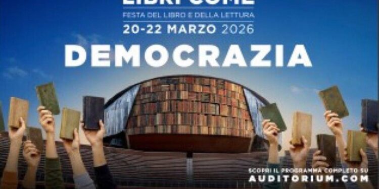 “Democrazia” è la parola guida di Libri Come 2026, dal 20 al 22 marzo all’Auditorium Parco della musica di Roma