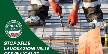 Lazio, la Filca Cisl attiva un numero verde per i lavoratori su caldo e sole. De Luca: “Necessario affondo normativo per garantire sicurezza degli edili”