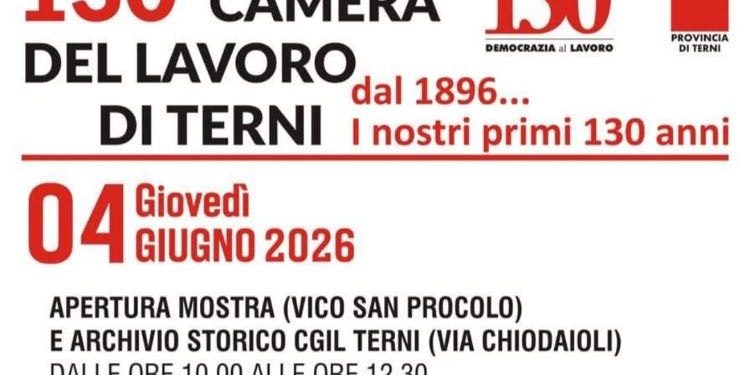 Compie 130 anni la Camera del lavoro di Terni e li celebra con una mostra e un convegno