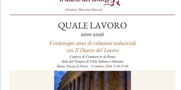 Il diario del lavoro compie 25 anni. Per festeggiarli, appuntamento giovedì 15 ottobre al Tempio di Adriano